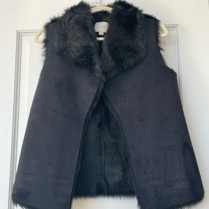 loft reversible fur vest *NWOT*